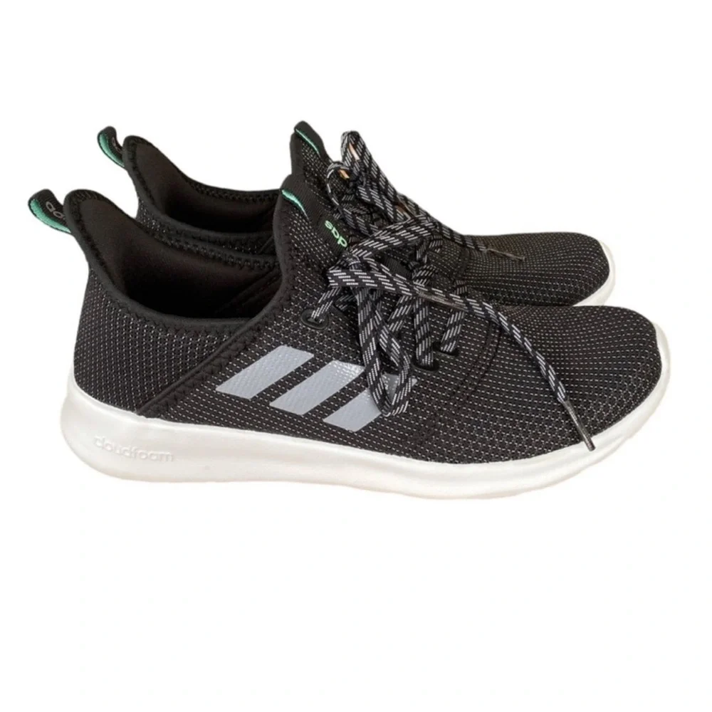 Adidas Women's Cloudfoam Pure Athletic Running Shoes Black/Grey Size 7.5